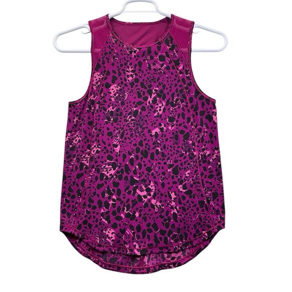 Lululemon Sculpt Tank Top Womens 8 Moonlight Magenta Cutout Back Mesh Reflective - Picture 5 of 11